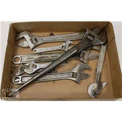 FLAT OF MISC CRESCENT WRENCHES
