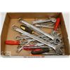 Image 1 : FLAT OF MISC OPEN END WRENCHES + SCREWDRIVERS