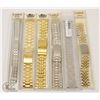 Image 1 : LOT OF 6 NEW STAINLESS STEEL WATCH BANDS