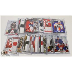 LOT OF 17 CERTIFIED HOCKEY JERSEY CARDS INCL CHARA