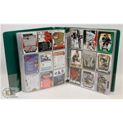 BINDER OF OVER 585 UPPER DECK INSERT HOCKEY CARDS.