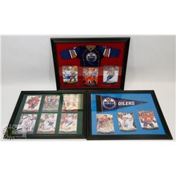 LOT OF 3 CONNOR MCDAVID FRAMED CARD PICTURES.