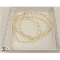 48" LONG PEARL NECKLACE ( ARTIFICIAL )