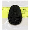 Image 1 : #95- NATURAL BLACK OBSIDIAN BUDDHA PENDENT