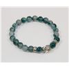 Image 1 : #120-NATURAL GREEN FLUORITE BEAD BRACELET 8MM