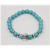 Image 1 : #123-NATURAL GREEN TURQUOISE BEAD BRACELET 8MM
