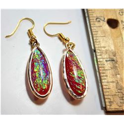 12)  PEACHBLOW FIRE OPAL DROP