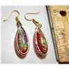 Image 1 : 12)  PEACHBLOW FIRE OPAL DROP