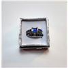 Image 1 : 6)  BLUE & WHITE SAPPHIRE CZ 2 PCE