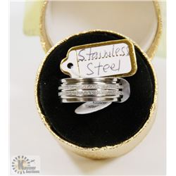 NEW STAINLESS STEEL RING SZ 8