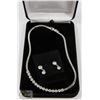 Image 1 : SWAROVSKI CRYSTAL NECKLACE & EARRING SET