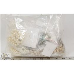 LARGE BAG OF ESTATE JEWELRY INCL PINS/BROOCHES.