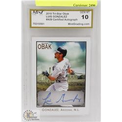 GRADED SIGNED LUIS GONZALEZ