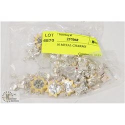 BAG OF 50 METAL CHARMS