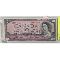 1954 CANADA $10 BILL