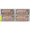 Image 1 : LOT OF 4 CANADA  1954 $2 BILLS