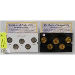 LOT OF 2 USA  STATE QUARTERS,  2004 GOLD,