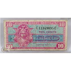 USA  10 CENT MILITARY PAYMENT CERTIFICATE