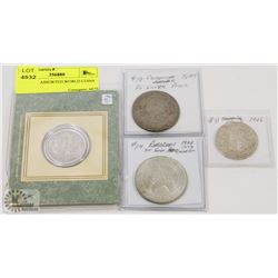 LOT OF 4  ASSORTED WORLD COINS