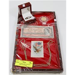 TRAY OF JEWELRY, STERLING SILVER RING AND MORE