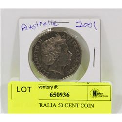 2001 AUSTRALIA 50 CENT COIN