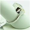 Image 3 : 124) RHODIUM PLATED ROSE QUARTZ RING