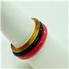Image 4 : 114) THREE ETERNITY STYLE AGATE RING