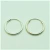 Image 2 : 126) THREE PAIRS OF STERLING SILVER HOOP EARRINGS