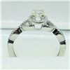 Image 4 : 34) 14K WHITE GOLD DIAMOND & SIDE DIAMOND RING