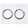 Image 1 : 194) STERLING SILVER SMALL HOOP STYLE EARRINGS