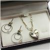 Image 3 : 80) ST. SILVER EARRINGS & PENDANT NECKLACE SET