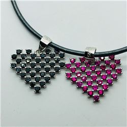 48) LOT OF 2 STERLING SILVER PENDANT