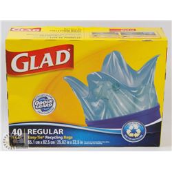 CASE OF 40 EASY TIE REGULAR GARBAGE BAGS