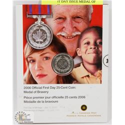2006 FIRST DAY ISSUE MEDAL OF BRAVERY