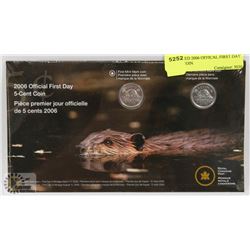 UNOPENED 2006 OFFICIAL FIRST DAY 5 CENT COIN