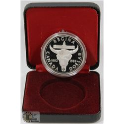 1882-1982 PROOF REGINA SILVER DOLLAR