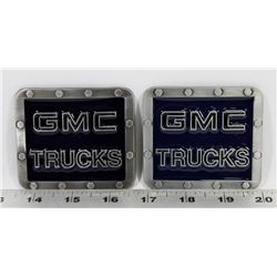 TWO GMC TRUCKS BELT BUCKLES