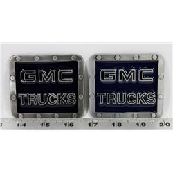 TWO GMC TRUCKS BELT BUCKLES