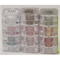3 STACKS OF 3 MICABELLA EYE SHADOW NATURAL MINERAL