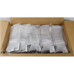 CASE OF 40 PKGS OF 12 HEAVIER CLEAR REUSABLE PLASTIC