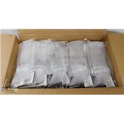 CASE OF 40 PKGS OF 12 HEAVIER CLEAR REUSABLE PLASTIC