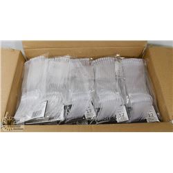 CASE OF 40 PKGS OF 12 HEAVIER CLEAR REUSABLE PLASTIC