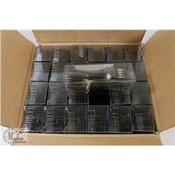 CASE OF 48 PKGS OF 24(1000+)SILVER LIKE MINI FORKS