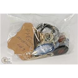 LOT OF 10 AGATE SLICE NECKLACES