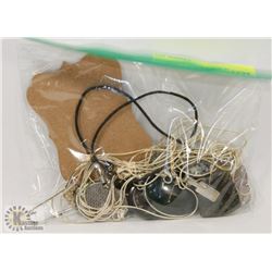 LOT OF 10 SEMI PRECIOUS ON .925 CHAIN