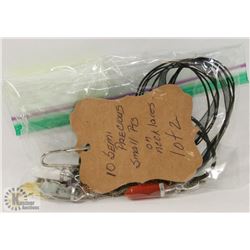 LOT OF 10 SEMI PRECIOUS SMALL POINTS ON NECKLACES