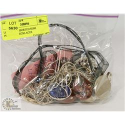 LOT OF 12 ASSORTED SEMI PRECIOUS NECKLACES