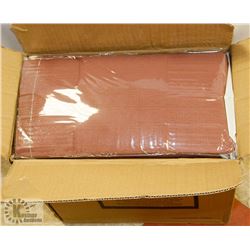 CASE OF 30 BURGUNDY TISSUE-TOP PLASTIC LINED