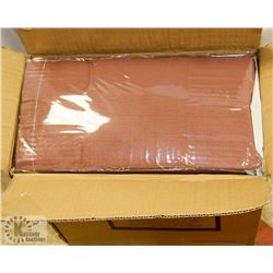 CASE OF 30 BURGUNDY TISSUE-TOP PLASTIC LINED