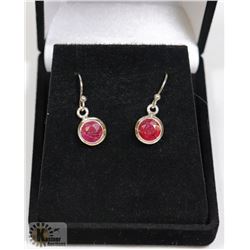 #57- NATURAL RED RUBY DANGLING EARRINGS